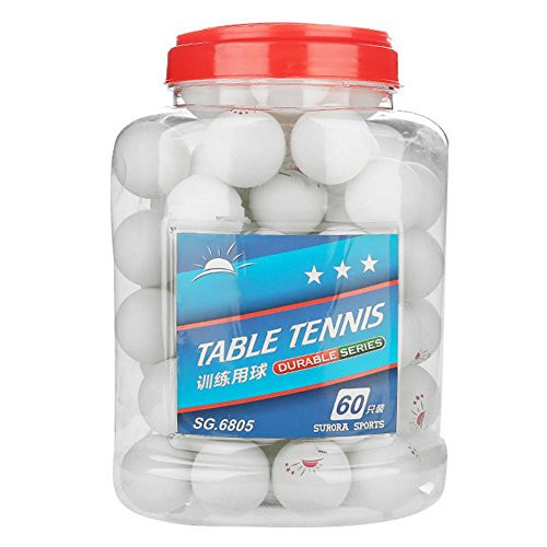 Vbest life Ping Pong Balls with Box 60 Pcs 3Star Table Tennis Ball Ping Pong Balls for Competition Training EntertainmentWhite