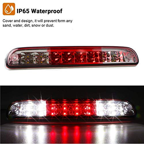 High Mount Waterproof Dual Row LED Third Light Brake Light for 19992016 Ford Super DutyRangerMazda BSeries Red Lens