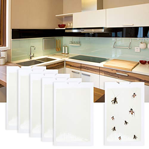 Stingmon 6 Pack Cricket Glue Traps Indoor and Outdoor Cricket Trap Sticky and cave Cricket Glue Traps for Crickets