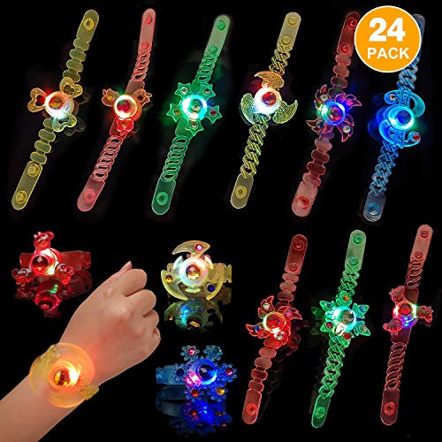 Party Favors for Kids 24 Pcs LED Light Up Bracelets Toys Glow in The Dark Party SuppliesSpin Glow Bracelets Party Birthday Easter Halloween Christmas Supplies Party Favors for Kids 24 Pcs LED Light Up Bracelets Toys Glow in The Dark Party SuppliesSpin Glow Bracelets Party Birthday Easter Halloween Christmas Supplies