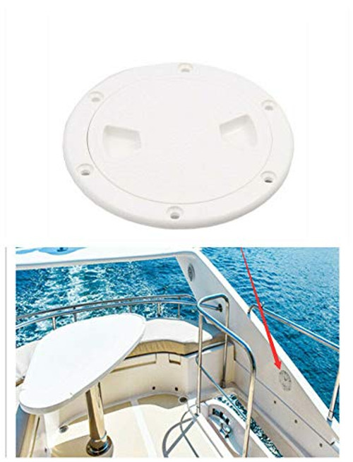 Hoffen 6 inch Hatch White Round Non Slip Inspection Hatch wDetachable Cover for Marine Boat Yacht