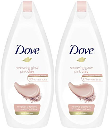 Dove Renewing Glow Pink Clay Body Wash 169 Ounce  500 Ml Pack of 2 European Version