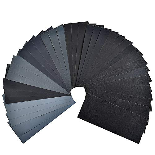 Sandpaper,120 To 3000 Assorted Grit Sandpaper For Wood Furniture Finishing?Metal Sanding and Automotive Polishing Dry Or Wet Sanding 9 x 3.6 Inch,36-Sheet Sandpaper,120 To 3000 Assorted Grit Sandpaper For Wood Furniture Finishing?Metal Sanding and Automotive Polishing Dry Or Wet Sanding 9 x 3.6 Inch,36-Sheet