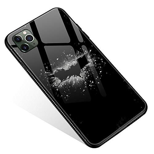 iPhone 11 Pro Max CaseTempered Glass iPhone 11 Pro Max Cases Black Bat for Women Girls Boys Pattern Design Shockproof AntiScratch Case for Apple iPhone 11 Pro Max
