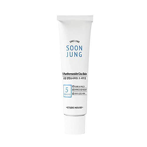 ETUDE HOUSE SoonJung Cica Balm Panthensoside 5 14 fl oz 40ml  Hypoallergenic Skin Relaxing  Calming Mild Balm for Sensitive Skin Panthenol and Madecassoside Heals Damaged  Irritated Skin