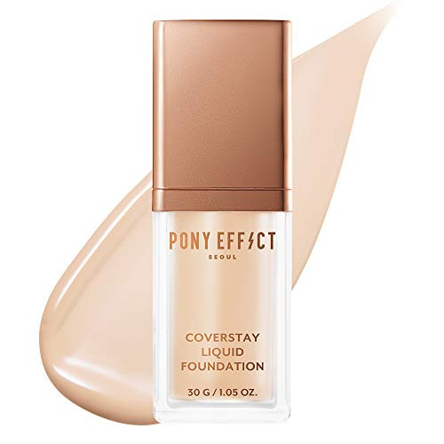PONY EFFECT Coverstay Liquid Foundation  Fair  Lightweight and Longlasting Coverage Foundation  Kbeauty