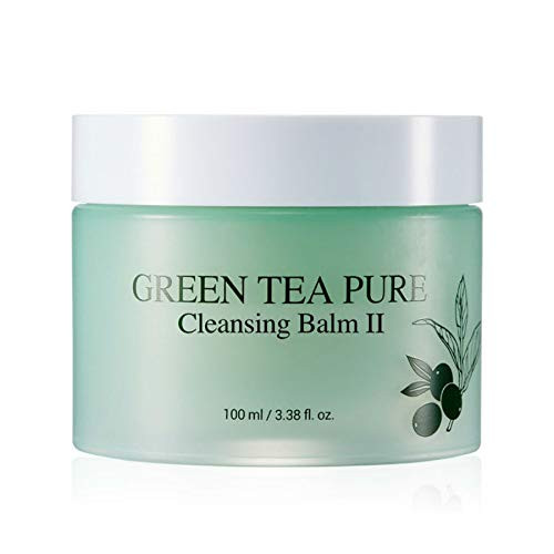 Yadah Green Tea Pure Cleansing Balm #2 338floz  Vegan Hypoallergenic Sherbet Type Makeup Remover with Natural Plant Derived Oils