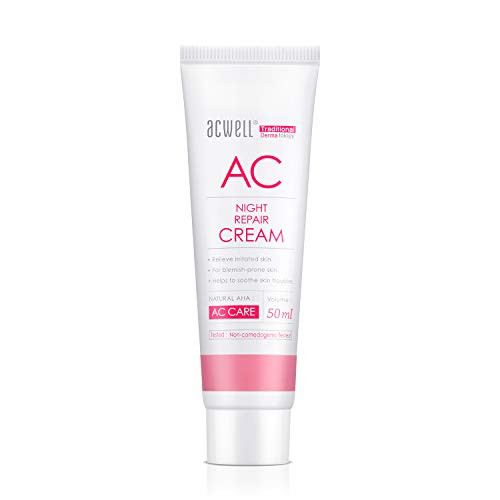 ACWELL AC Night Repair Cream Brightening  Wrinkle Reducing Skin Soothing Care  169 Fluid Ounce