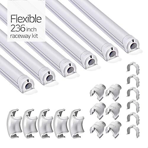 No Saw Needed  Flexible 6 x 39in Channel Cord Raceway Kit DECLU Cable Deco Plus Concealer for Easy Install OnWall Organizer to Cover Hide Wire Medium LightGray tube LightGray connector