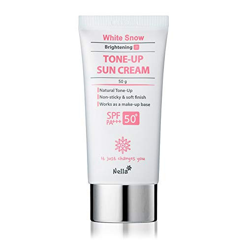 Nella Tone Up Suncream SPF50PA Broad Spectrum UVA UVB Protection Brightening NonGreasy Korean Beauty 50g
