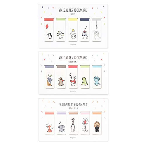 Monolike Magnetic Bookmarks Buddy ver1  ver2  ver3 15 Pieces