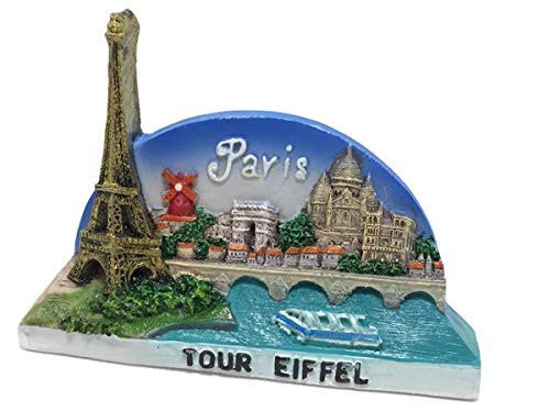 Paris Eiffel Tower France Souvenir Fridge Magnet Toy Set 3D Resin Collection Paris Eiffel Tower France Souvenir Fridge Magnet Toy Set 3D Resin Collection