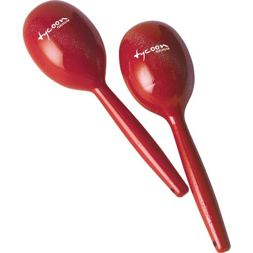 Tycoon Percussion Wood Maracas  Red Diamond Finish