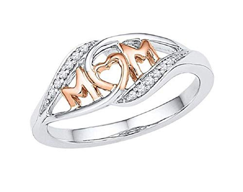 Xiaomei Jewelry Fashion Womens Jewelry 925 Silver White Sapphire Heart Wedding Mom Ring Gifts Size 610 Size 7