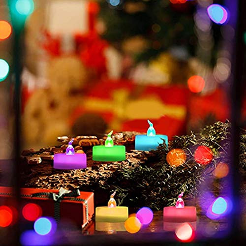 Flameless LED TealightSet of 36 Color Change Flickering LED CandleBattery Operated Flickering LED Candle for HalloweenWeddingChristmasTable DinningHome Decor
