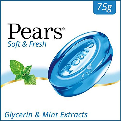 Pears Soft  Fresh Soap  98 Pure Glycerin  Mint Extracts  75 g Pack of 3