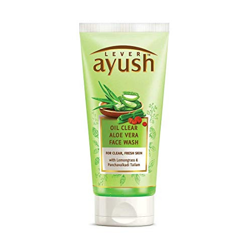Lever Ayush Oil Clear Aloe Vera Face Wash  For Clear Fresh Skin  50g Pack of 2