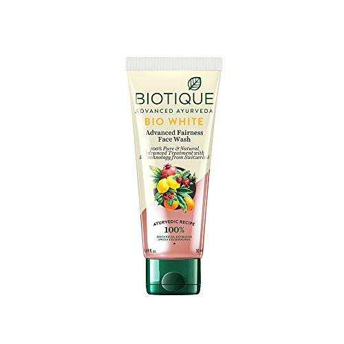 Biotique Bio White Advanced Fairness Face Wash 50 ml169 Oz I 100 Pure  Natural