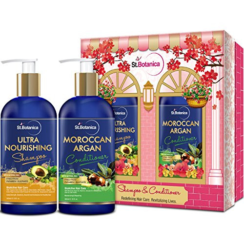 StBotanica Ultra Nourishing Hair Shampoo  Moroccan Argan Hair Conditioner 10floz each  No Sulfates Parabens or Silicones