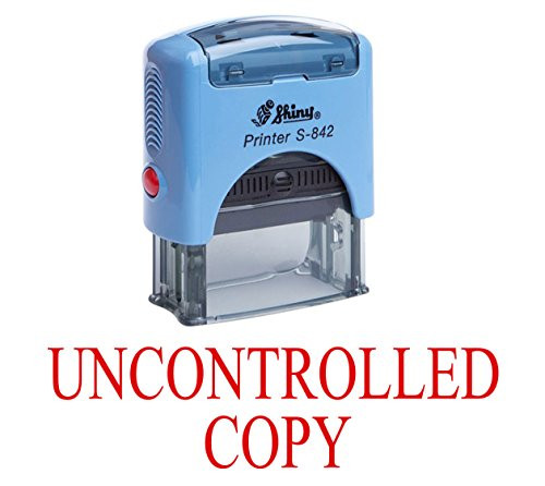 UNCONTROLLED Copy Self Inking Rubber Stamp Office Stationary Custom Shiny Stamp