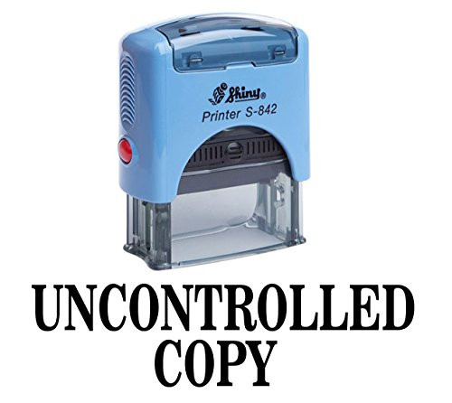 UNCONTROLLED Copy Self Inking Rubber Stamp Custom Shiny Office Stationary Stamp
