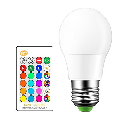 TheCoolCube E27 5W Dimmable RGB White/WW LED Light Bulb Lamp Color Changing IR Remote
