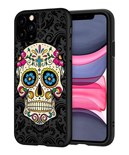 iPhone 11 Pro Max Case BWOOLL Slim AntiScratch Flexible Shock Absorbent Silicone Protective Case Cover for iPhone 11 Pro Max 2019 65 inch  Sugar Skull