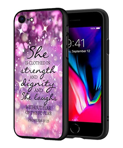 iPhone 7 Case iPhone 8 Case BWOOLL Slim AntiScratch Flexible Shock Absorbent Silicone Protective Case Cover for iPhone 7 CaseiPhone 8 47 inch  Christian Quote Bible Verse Proverbs 3125