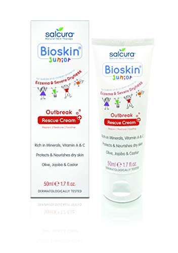 Salcura Natural Skin Therapy Bioskin Junior Outbreak Rescue Cream Packed With Natural Ingredients Soothes Irritation Nourish  Sooth Dryness  Flakiness Supports The Skin Back To Health 50ml