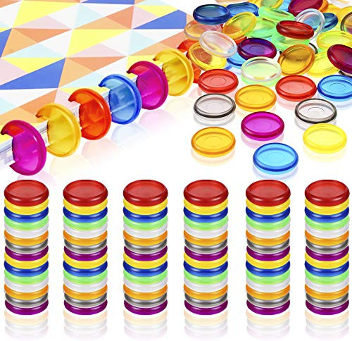 KINMAD 88 Pieces Plastic Mini Discs Multicolor Binding Ring Expansion Discs for DIY Notebooks Planners Round Binding Mini Discs Happy Planner Scrapbooking Discs for Adding Extra Pages