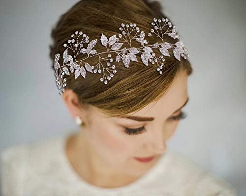 ZHENM Wedding Headband for bride Rhinestone Bridal Headpiece Crystal Hair Vine Hair Accessories for Bridesmaid ZHENM Wedding Headband for bride Rhinestone Bridal Headpiece Crystal Hair Vine Hair Accessories for Bridesmaid