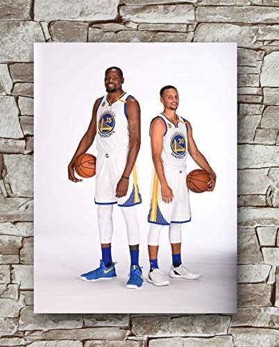 Zeroo Kevin Durant Stephen Curry Golden State Warriors Poster Standard Size  18Inches by 24Inches  NBA Golden State Warriors Posters Wall Poster Print