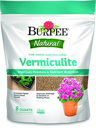 Burpee Natural Fine Grade Horticultural Vermiculite, 8 Quart