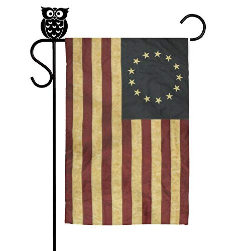 GSAIJJFS Grunge Aged American Betsy Ross Flag Garden Flag Decoration Festive Flags 12x18 Inch