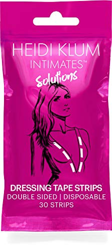Heidi Klum Intimates Solutions Dressing Tape  30 Strips of Clear Double Sided Dress Tape  Clear One Size