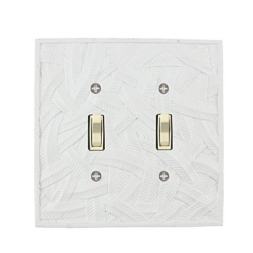 Meriville Island 2 Toggle Wallplate, Double Switch Electrical Cover Plate, Off White