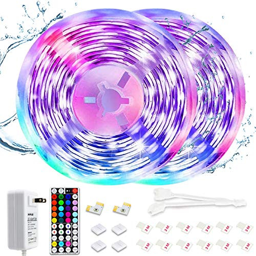 Led Strip Lights Waterproof 328ft 10m Flexible Color Change RGB SMD 5050 with 44Keys IR Remote Controller and 12V Power Supply for Room Bar Car and DIY Decoration Led Strip Lights Waterproof 328ft 10m Flexible Color Change RGB SMD 5050 with 44Keys IR Remote Controller and 12V Power Supply for Room Bar Car and DIY Decoration