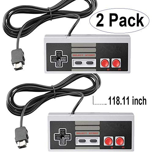 NES Classic Controller with 10FT Cable 2Pack for NES Classic Edition MiniSNES Classic 2017  Wired JoypadGamepad Console