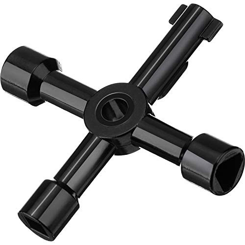 Multifunctional Marine Tools Key Universal Control Cabinet Key Torque Wrenches Cross Key Train Door Key Black