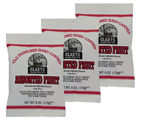 Claeys Assorted Fruit Hard Candy 3 Package Deal