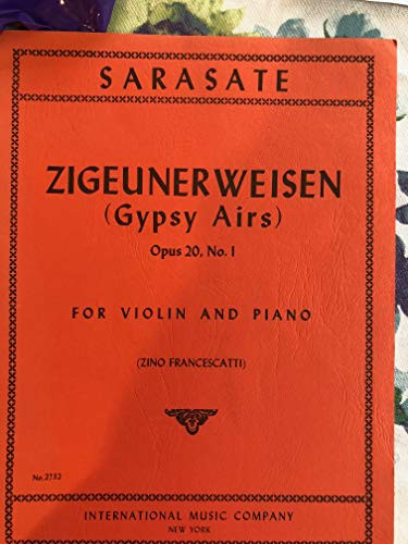 Sarasate Pablo  Zigeunerweisen Op 20 No 1 for Violin and Piano