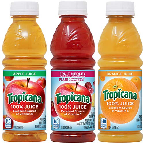 Tropicana 100 Juice 3flavor Classic Variety Pack 10 Ounce Bottles 24 Count