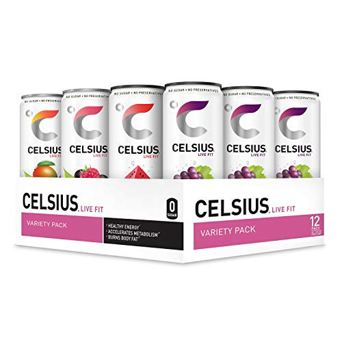 CELSIUS Fitness Drink 4Flavor Variety Pack Zero Sugar 12oz Slim Can 12 Pack CELSIUS Fitness Drink 4Flavor Variety Pack Zero Sugar 12oz Slim Can 12 Pack