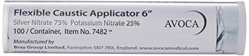 Bray Healthcare Silver Nitrate Applicator Silver NitratePotassium Nitrate 75  25 Applicator Vial Pack of 100 Applicators