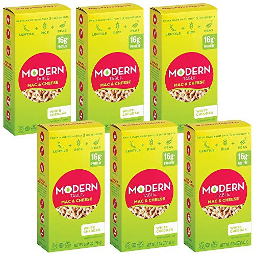 Modern Table Gluten Free Complete Protein Mac Cheese White Cheddar 6 Count Modern Table Gluten Free Complete Protein Mac Cheese White Cheddar 6 Count