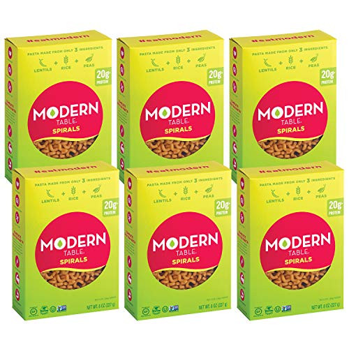Modern Table Gluten Free Complete Protein Lentil Pasta Spirals 6 Count Modern Table Gluten Free Complete Protein Lentil Pasta Spirals 6 Count