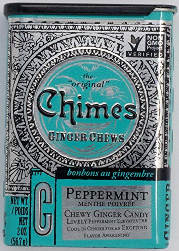 Chimes Peppermint Ginger Chews 2 Ounce Pack of 1