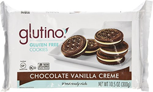 Glutino Chocolate Vanilla Cream Cookies Gluten Free 105 OZ Glutino Chocolate Vanilla Cream Cookies Gluten Free 105 OZ