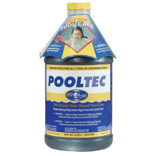 EasyCare 30064 PoolTec Algaecide Clarifier and Chlorine Salt Cell Booster 64 oz Bottle