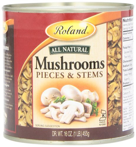 Roland Mushrooms Pieces  Stems 16 Ounce Pack of 4
